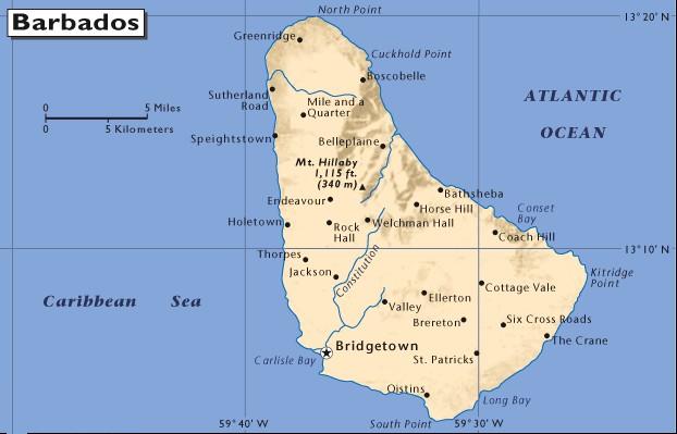 巴巴多斯行政区划图片